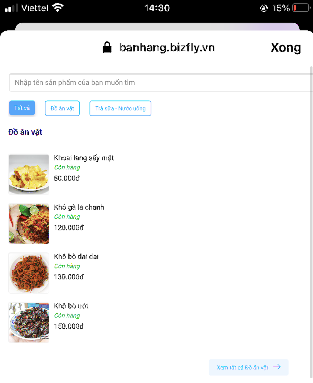 Cách bán hàng tự động trên facebook messenger bằng chatbot cho shop bán thực phẩm, đồ ăn vặt